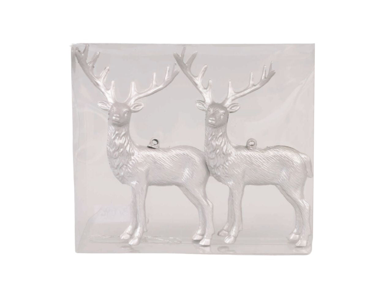 Appendino cerbiatto 14cm in confezione da 2 pezzi argento