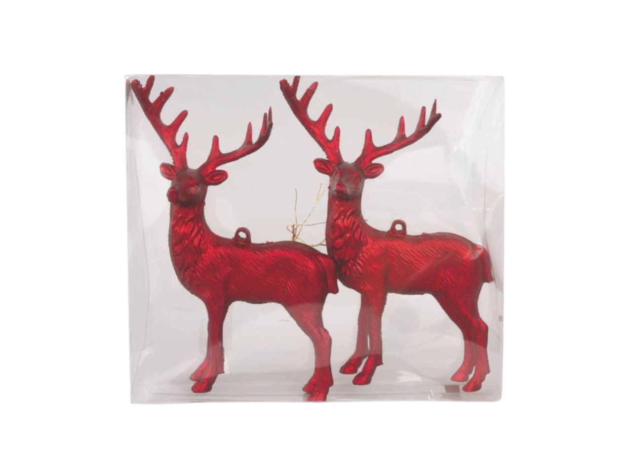 Appendino cerbiatto 14cm in confezione da 2 pezzi rosso