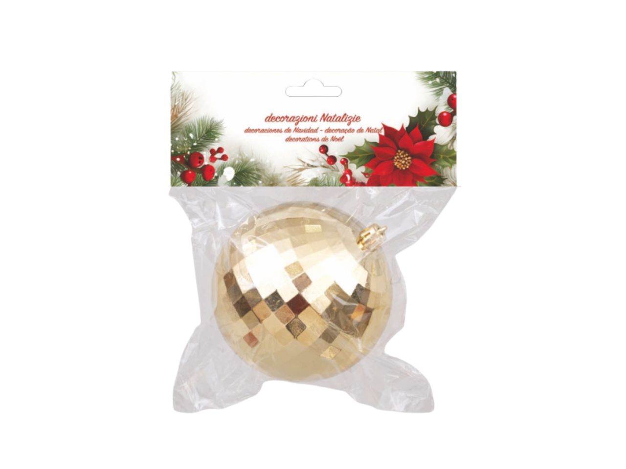 Palla 10cm specchietti oro