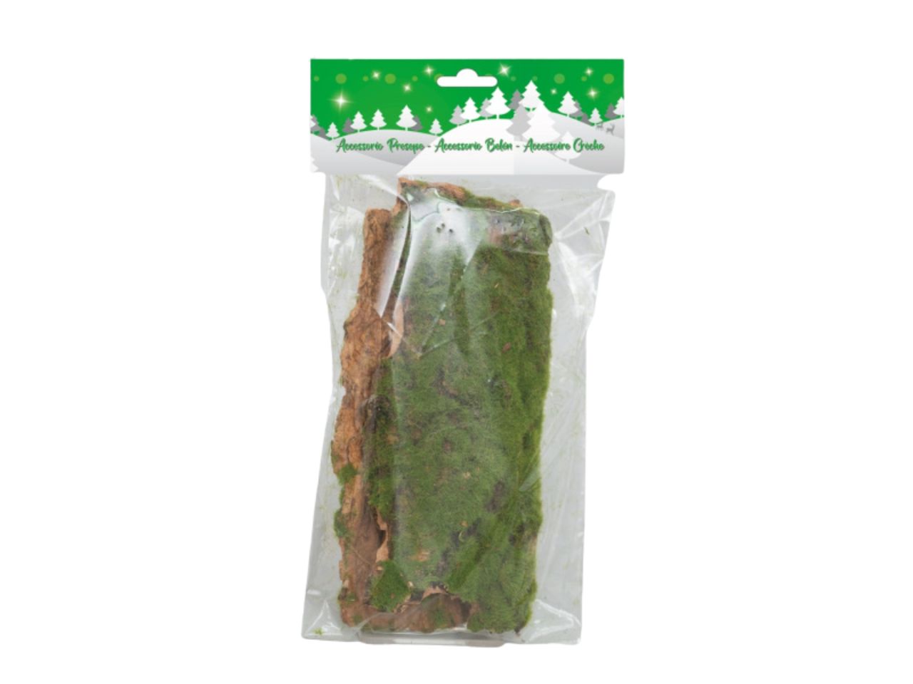 Corteccia naturale con muschio in busta da 2 pezzi