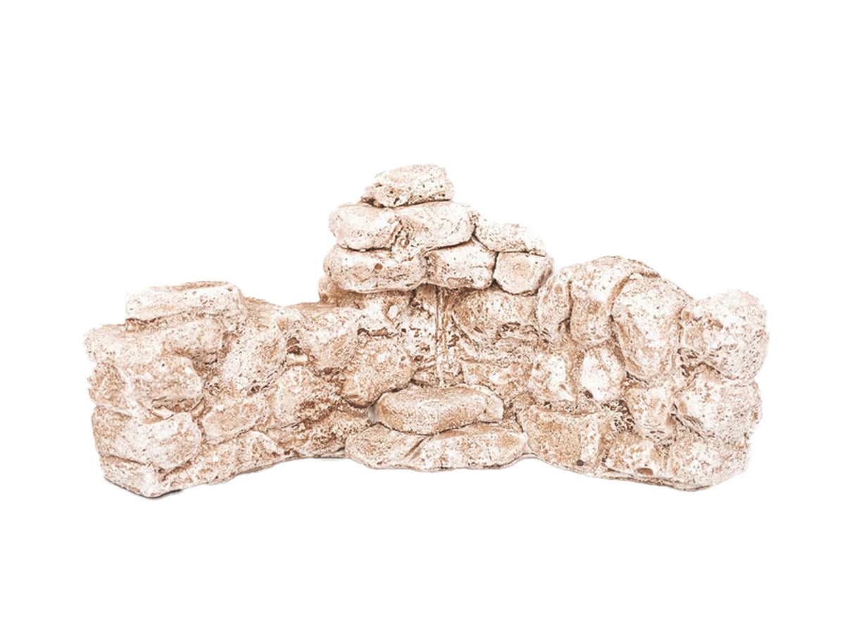 Accessorio per presepe muro pietra angolo in gesso 15xh.6cm