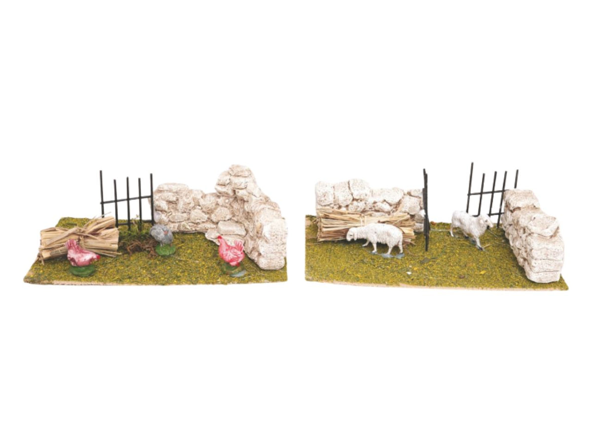 Ambientazione 21x11xh.7cm con animali modelli assortiti