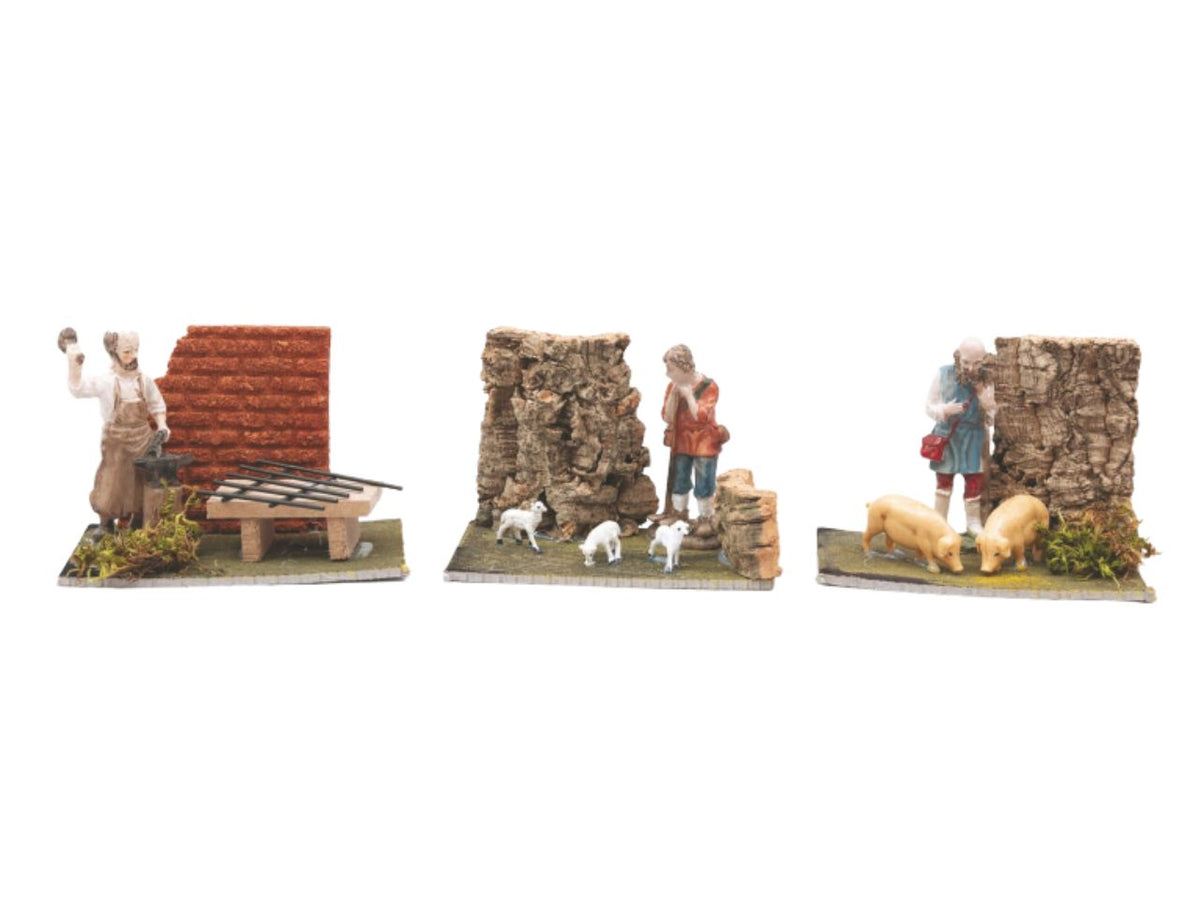 Ambientazione 14x8xh.10cm con pastore modelli assortiti