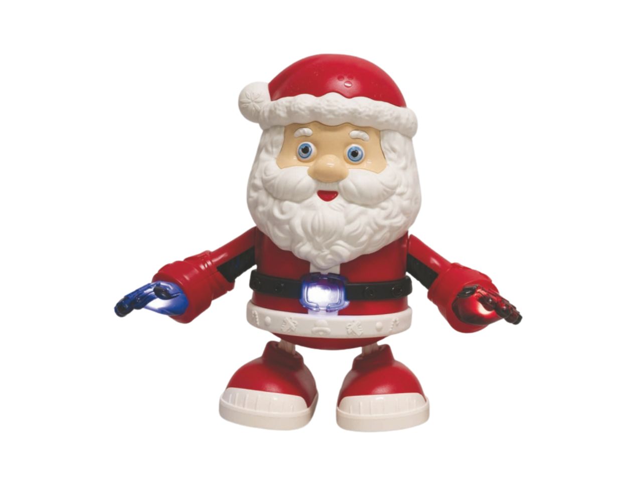 Babbo natale 15x20cm con luce, movimento e musica a batteria