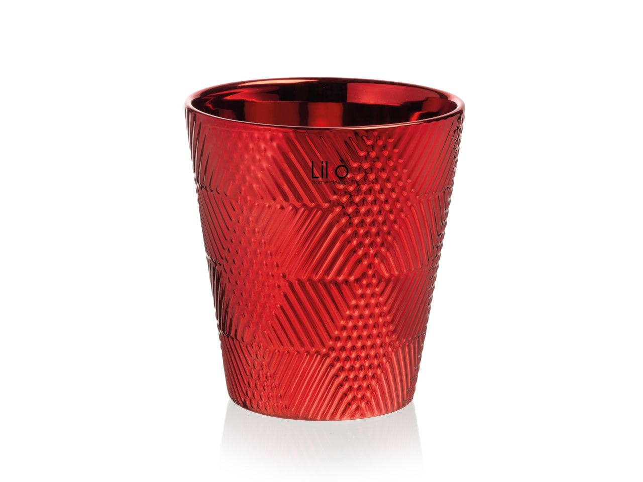 Caspò delhi 13xh.14cm rosso metal