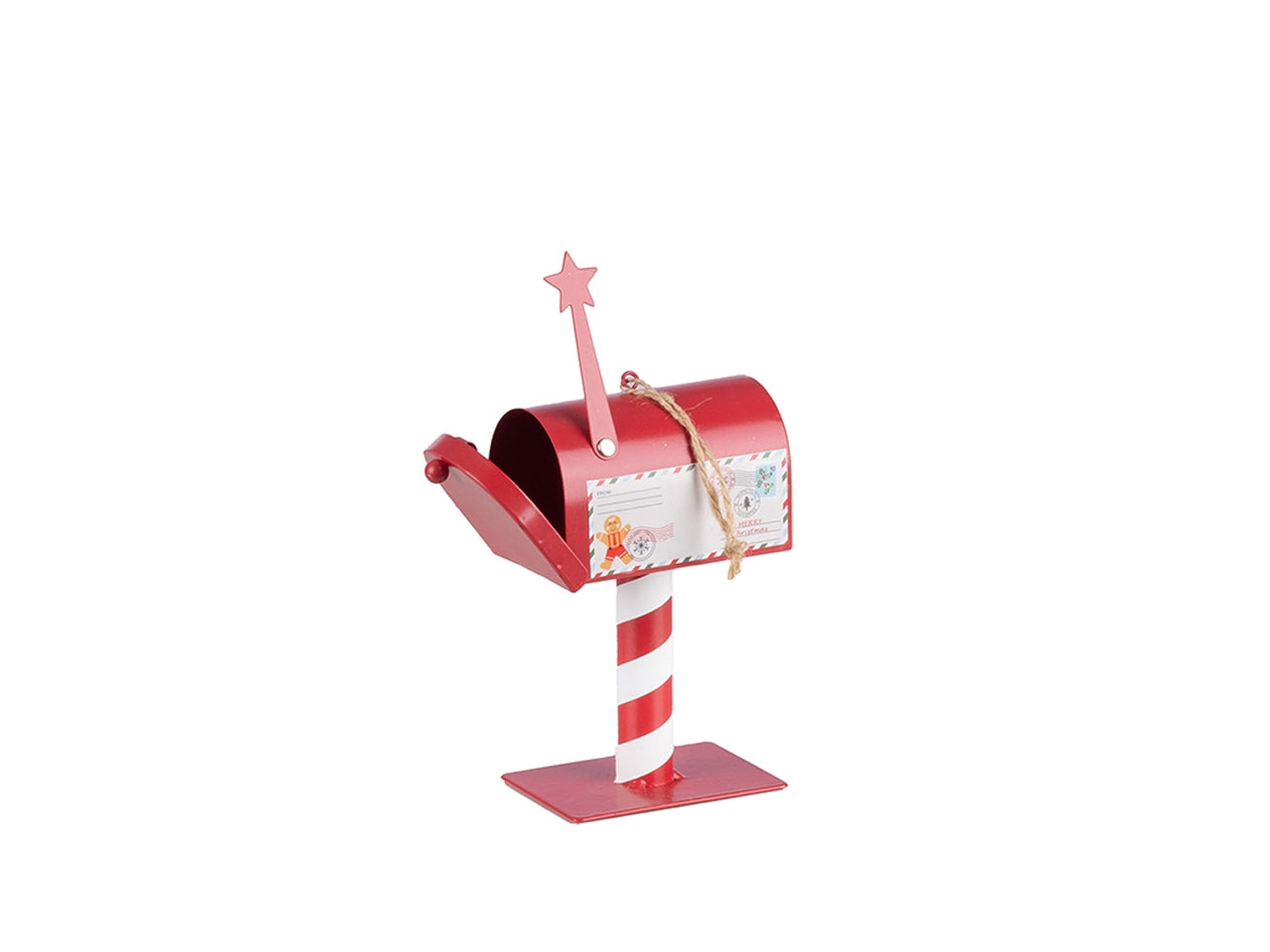 Cassetta postale in metallo 9,5x5,5xh.13,5cm rossa