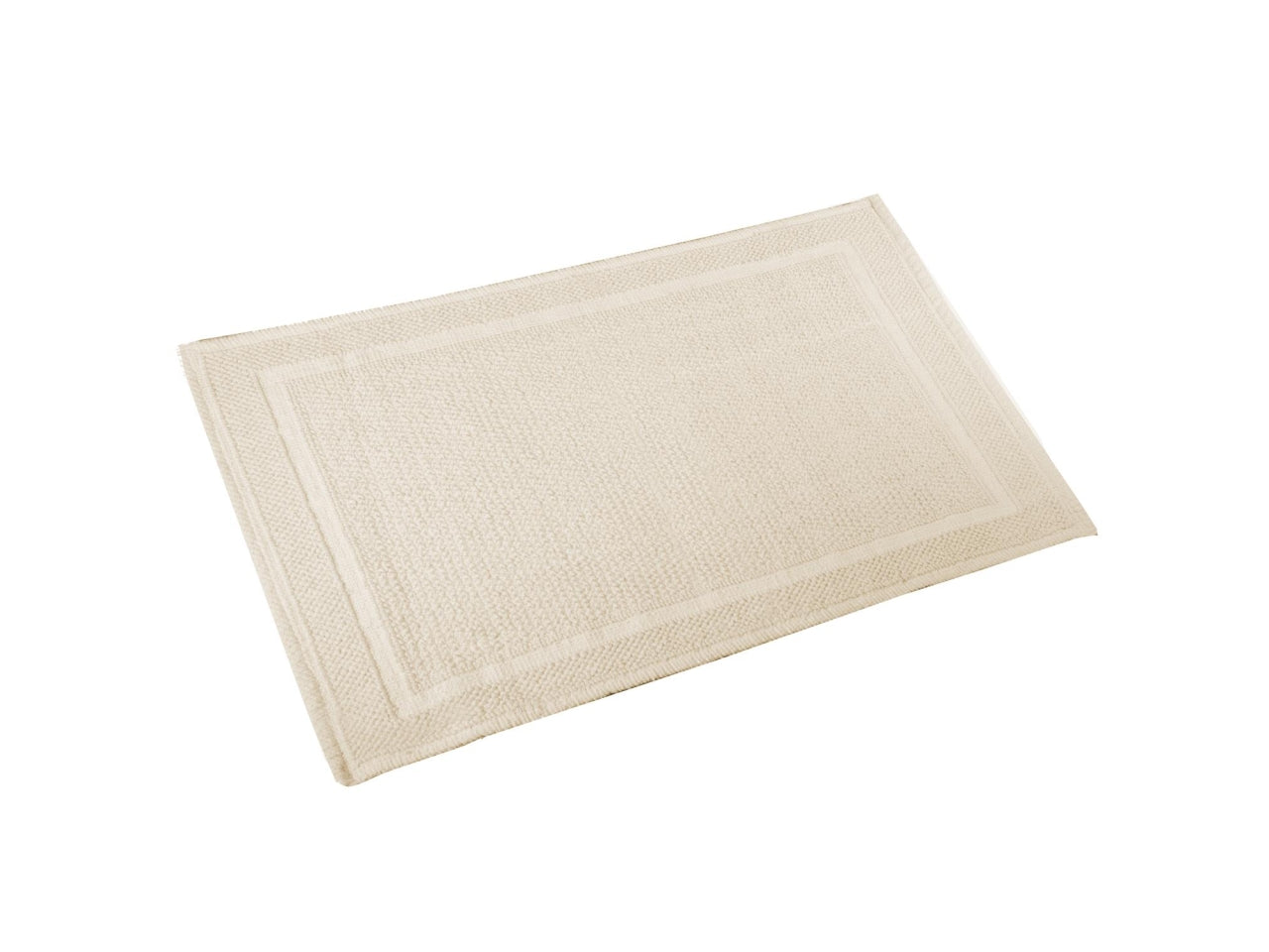 Tappetino bagno 100% cotone vincent beige antiscivolo 50x80x2cmcm