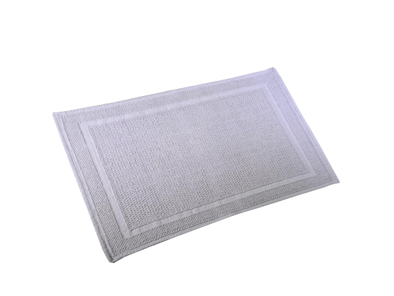 Tappetino bagno 100% cotone vincent grigio antiscivolo 50x80x2cm