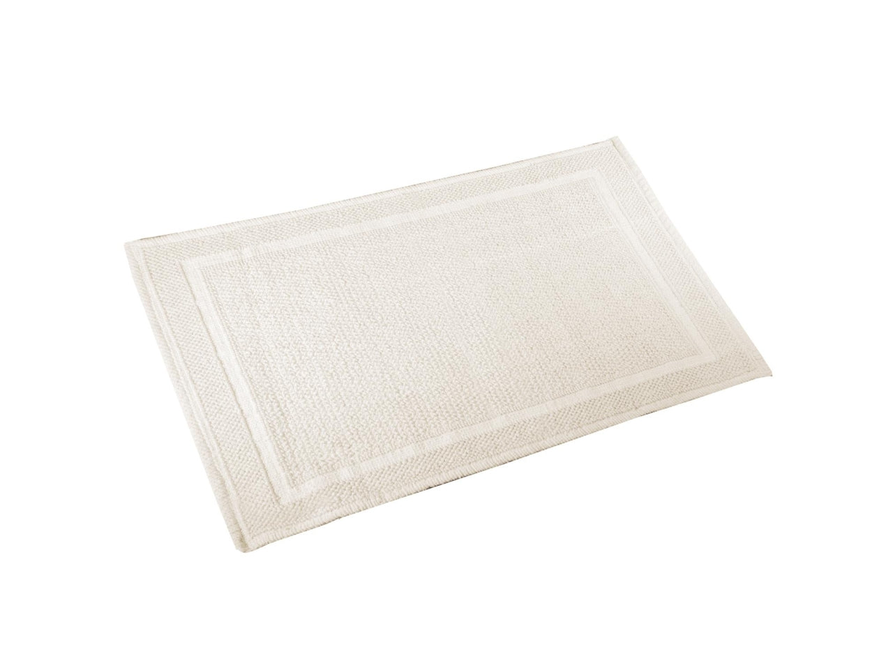 Tappetino bagno 100% cotone vincent ivory antiscivolo 50x80x2cm