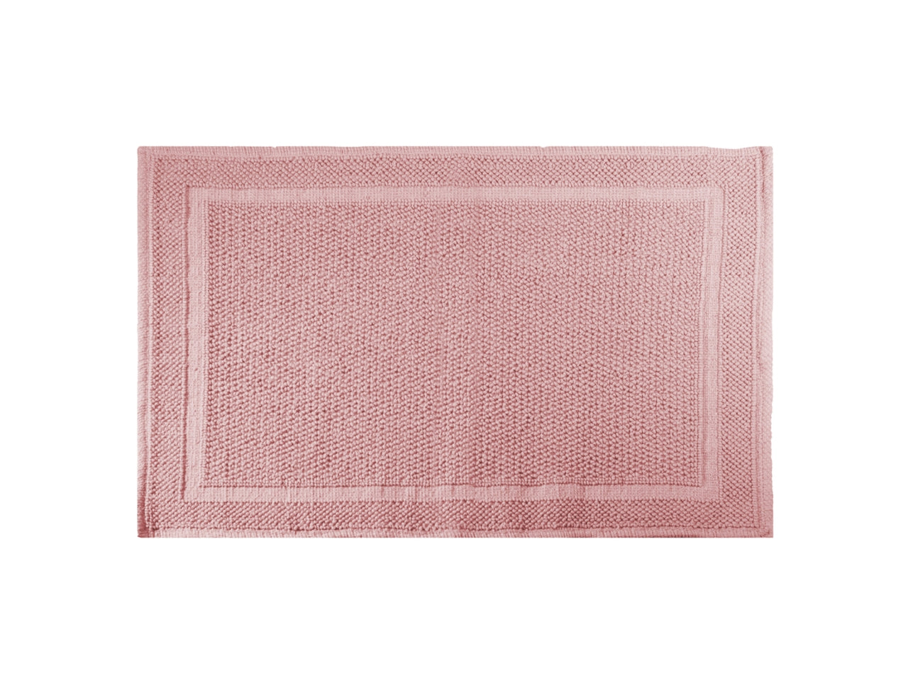 Tappetino bagno 100% cotone vincent rosa antiscivolo 50x80x2cm