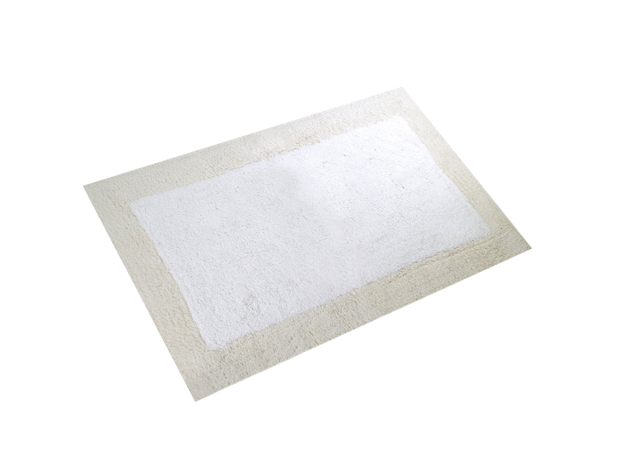 Tappetino bagno 100% cotone otello beige antiscivolo 50x80x2cm