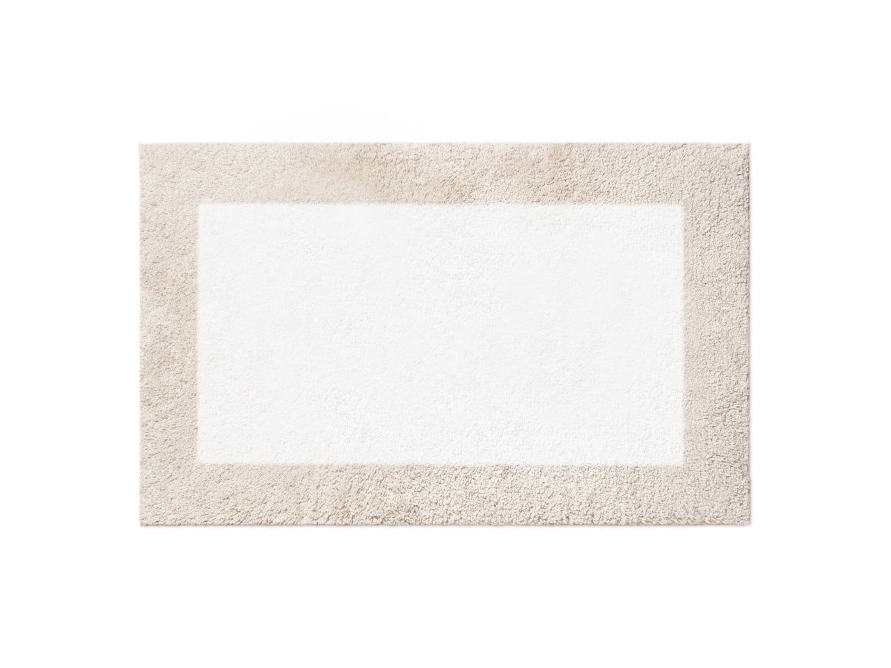 Tappetino bagno 100% cotone otello beige antiscivolo 50x80x2cm