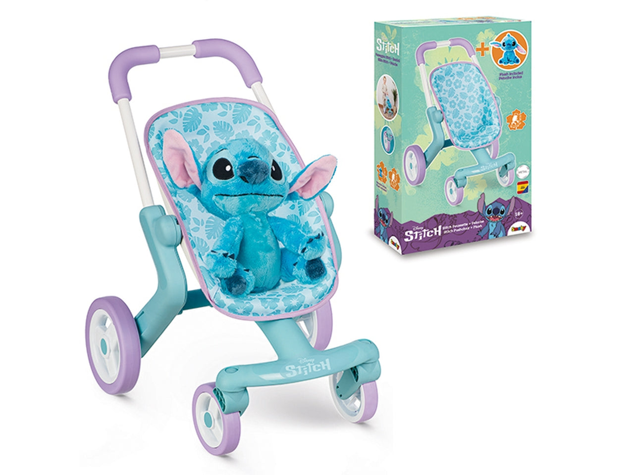 Stitch passeggino pop con peluche 25 cm