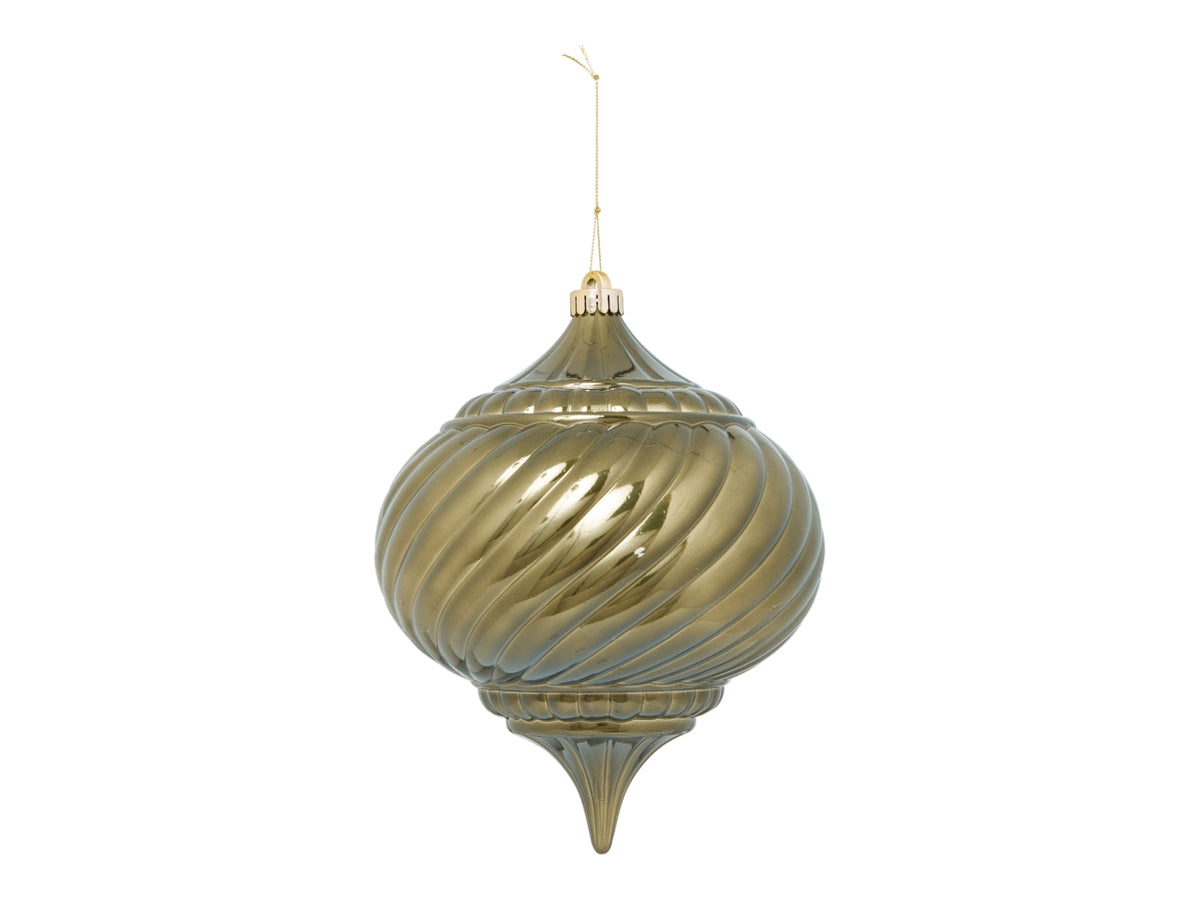Palla goccia in plastica 20cm verde muschio
