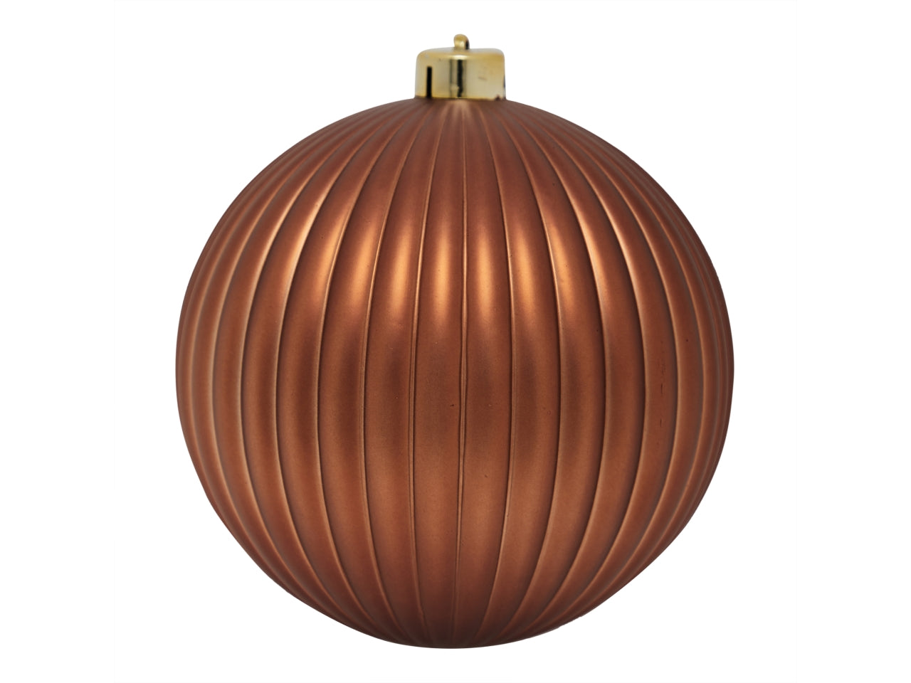 Palla 15cm a spicchi in plastica rame opaco