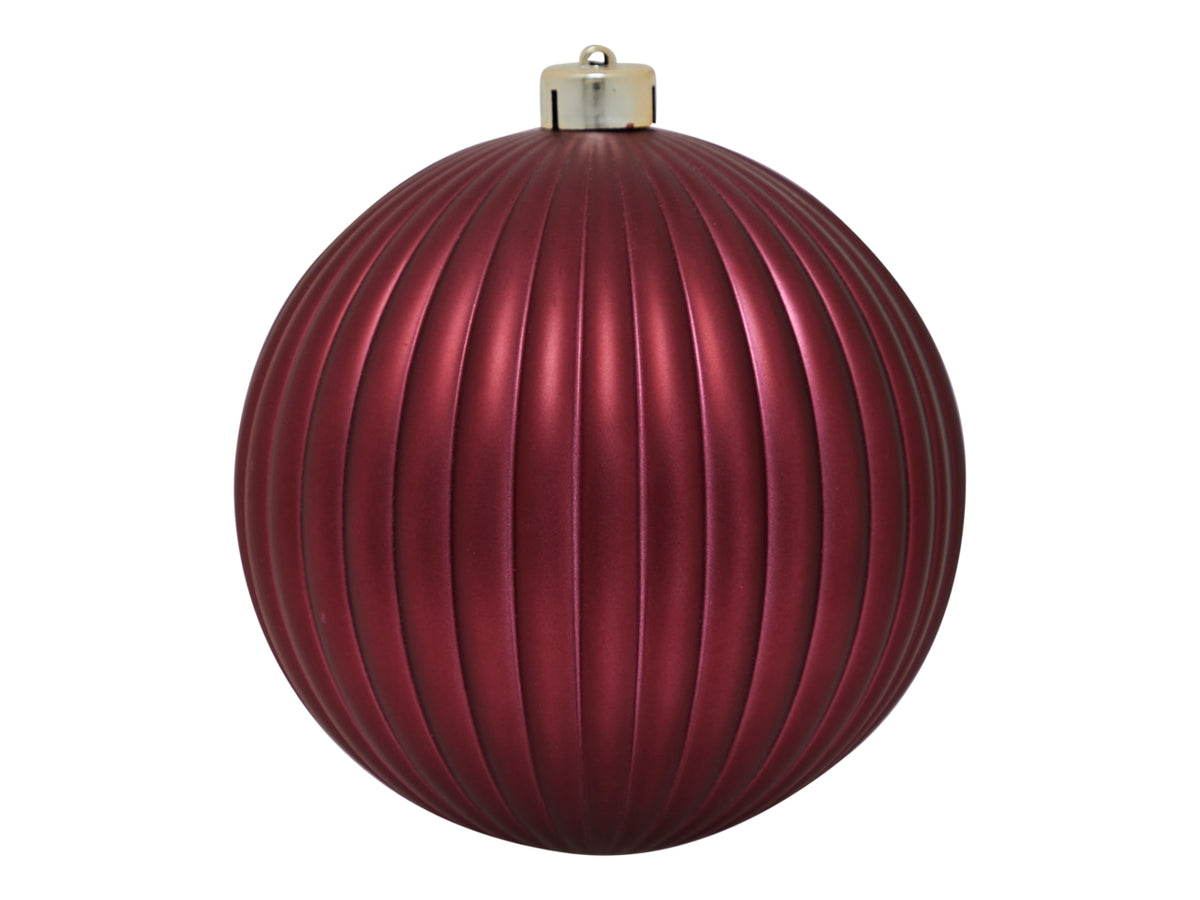 Palla15cm a spicchi in plastica rosso wine opaco