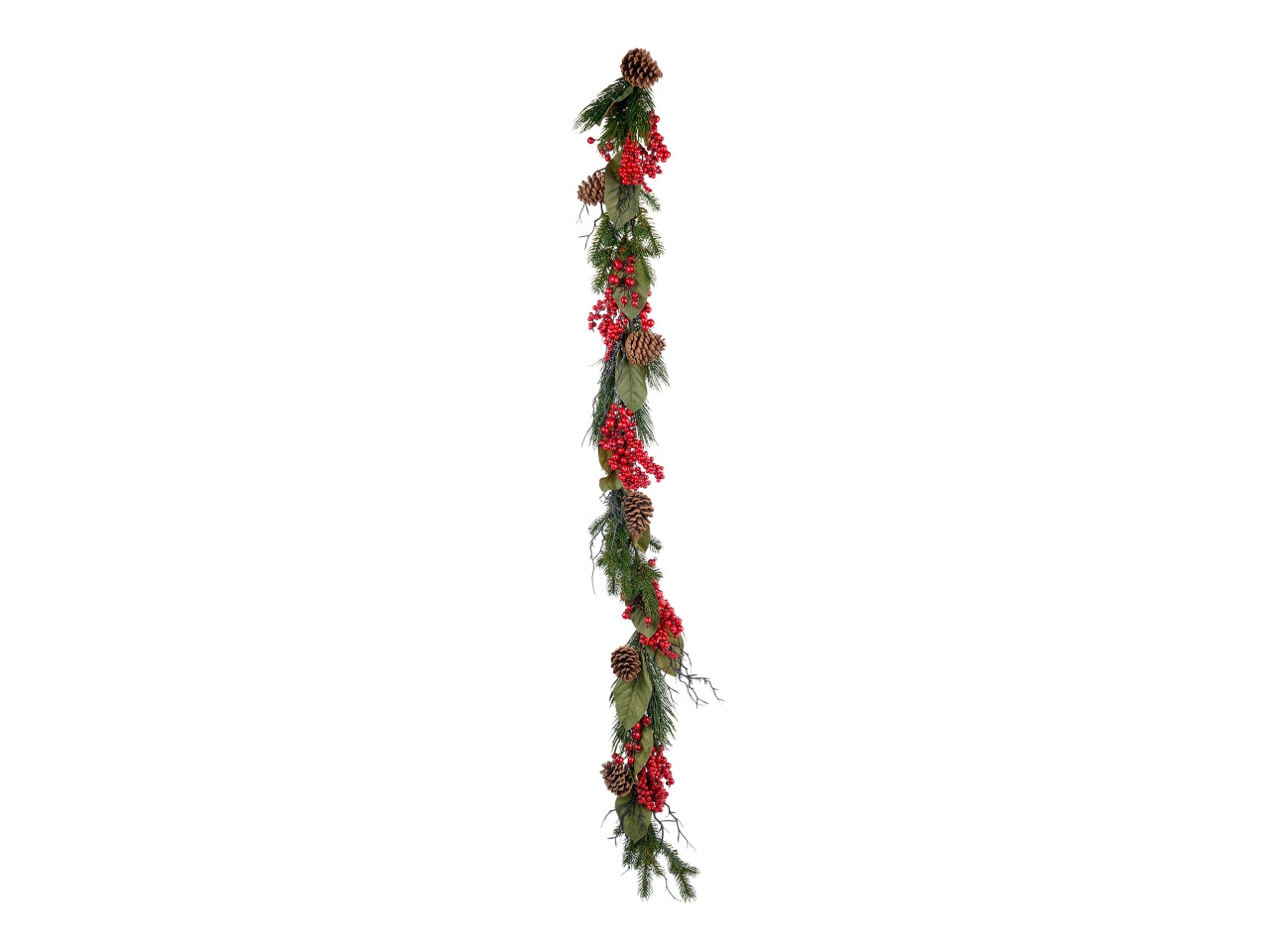 Ghirlanda pino 180cm addobbata