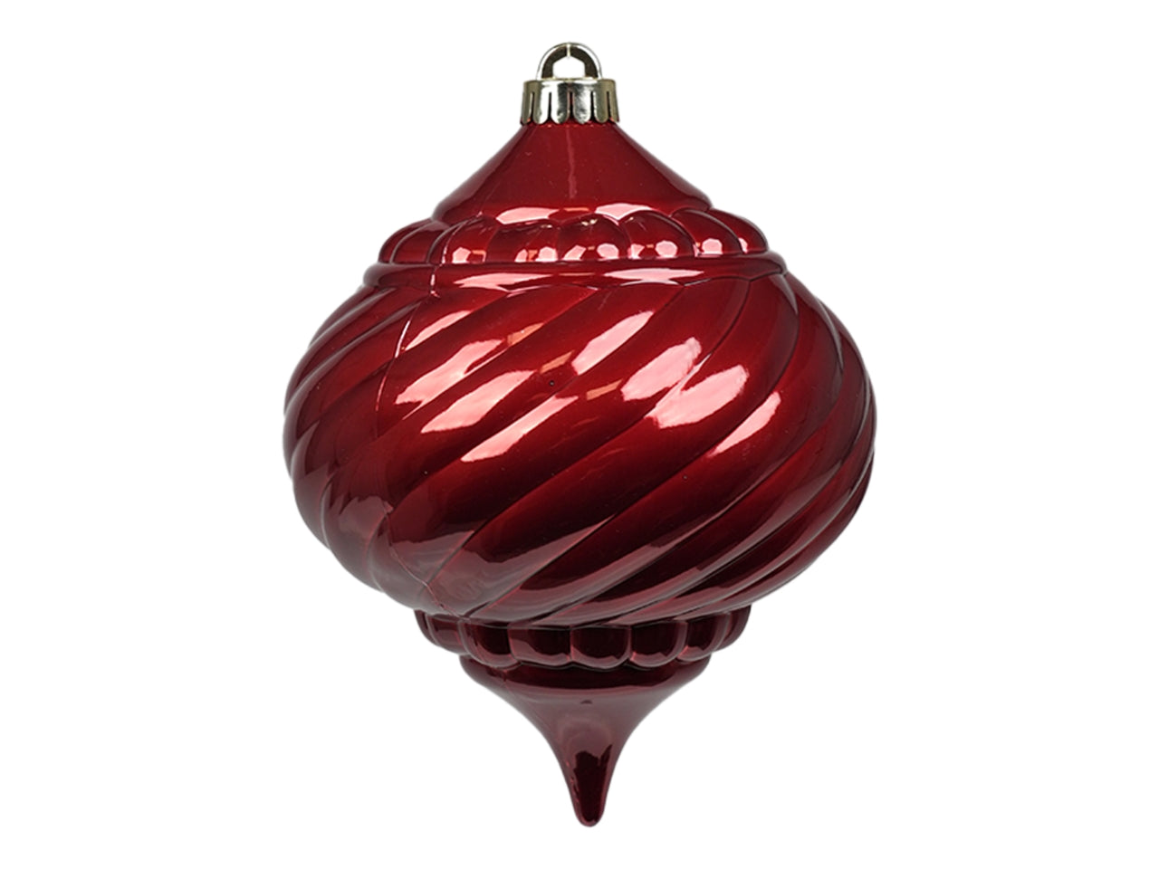 Palla goccia 15cm rigata in plastica rosso