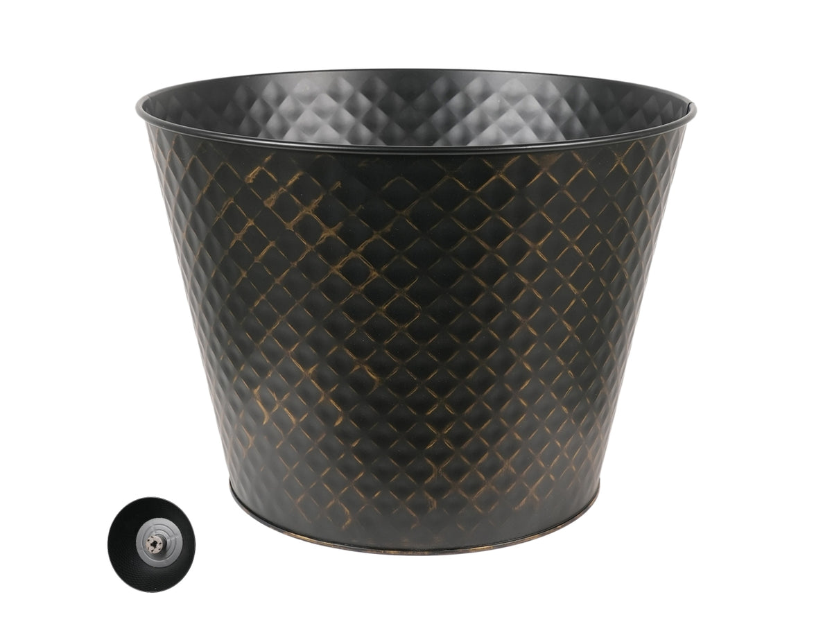 Base vaso per albero in latta 36xh.25cm per alberi massimo 240cm nero