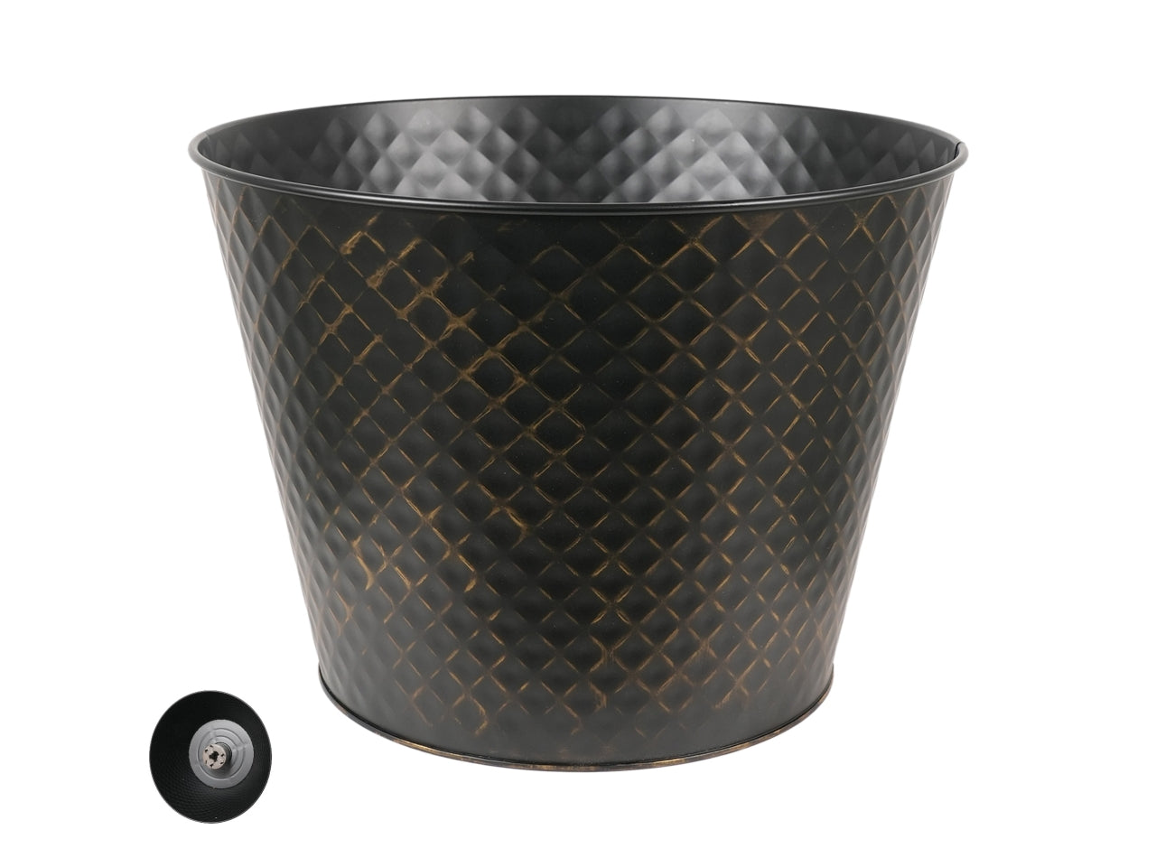 Base vaso per albero in latta 36xh.25cm per alberi massimo 240cm nero