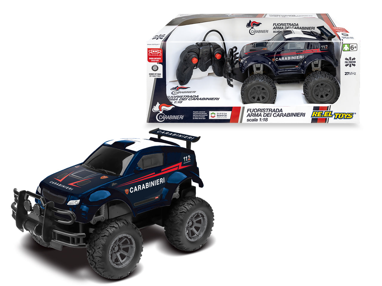 Big wheels carabinieri radiocomandata 1:16