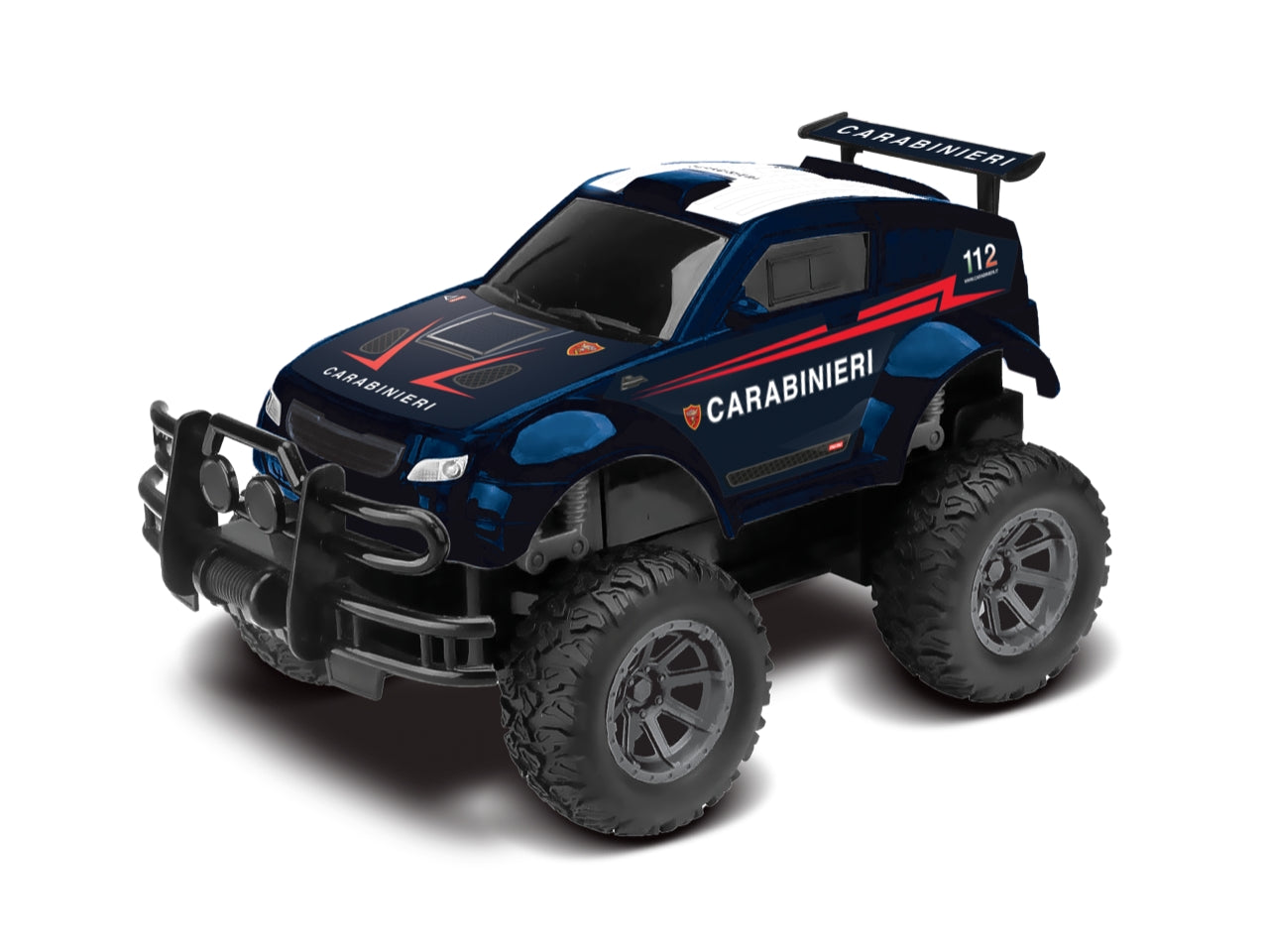 Fuoristrada Big wheels carabinieri radiocomandata in scala 1:16
