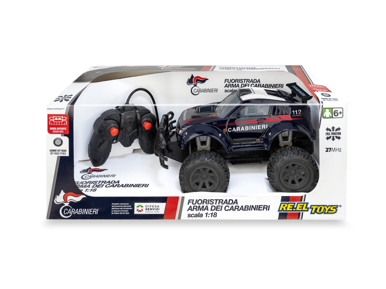 Fuoristrada Big wheels carabinieri radiocomandata in scala 1:16