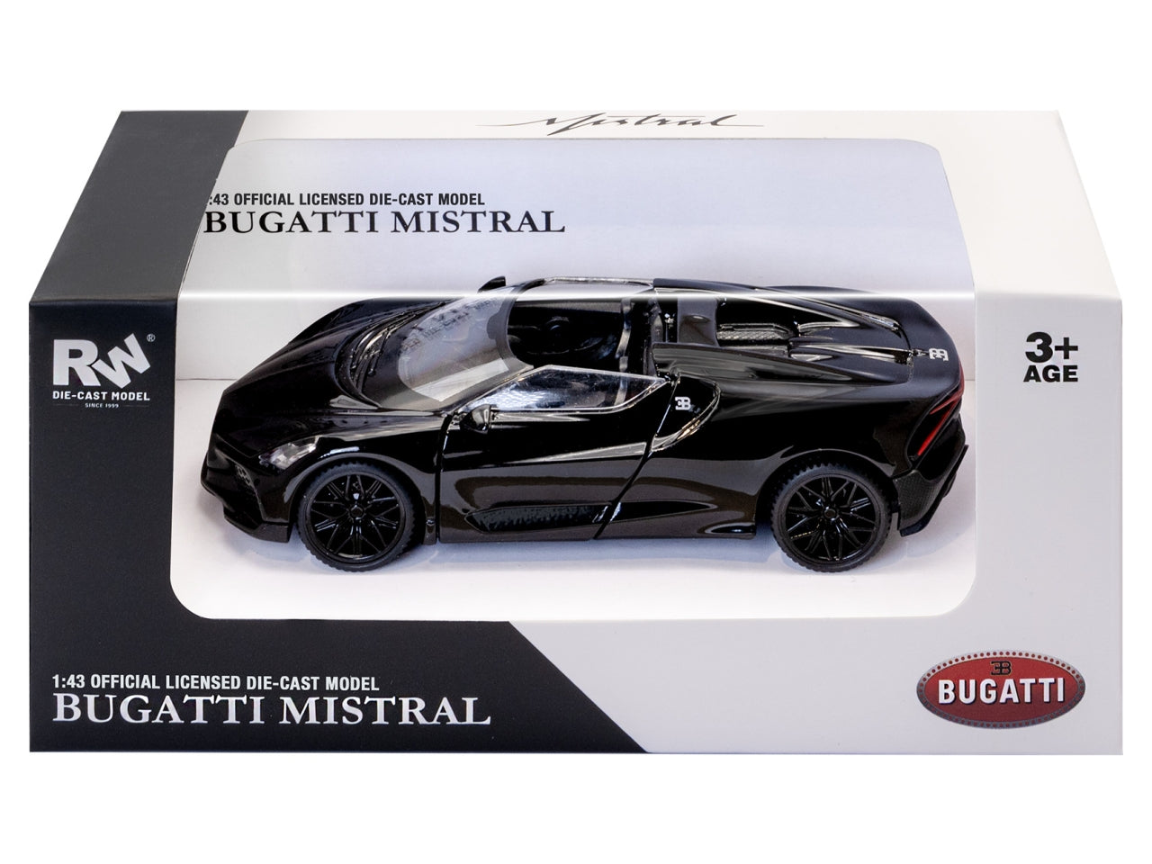 Die cast bugatti mistral black 1:43