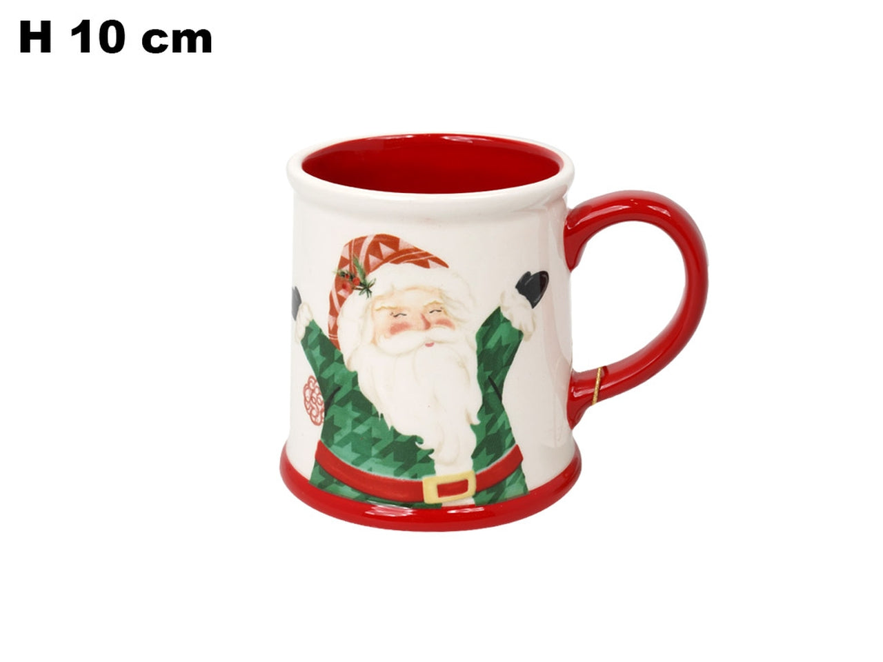 Tazza con babbo natale 10cm rossa
