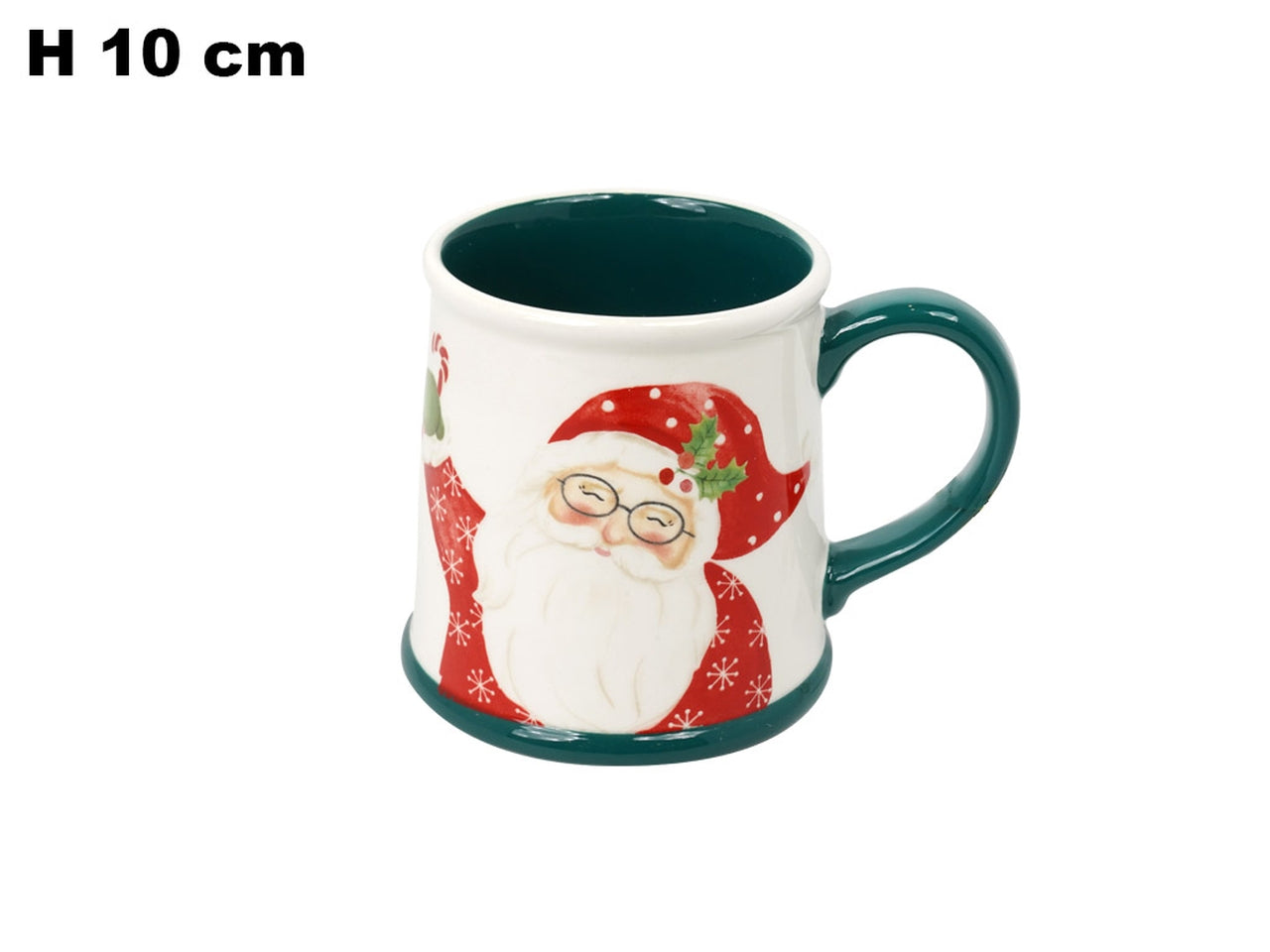 Tazza con babbo natale 10cm verde