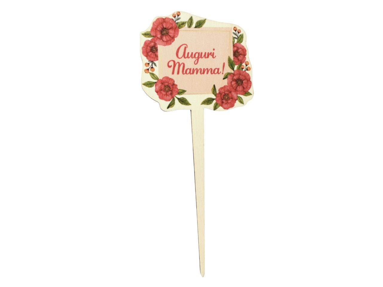 Pic festivita' 5x16cm legno 3mm ST 121 la confezione contiene 6 pezzi