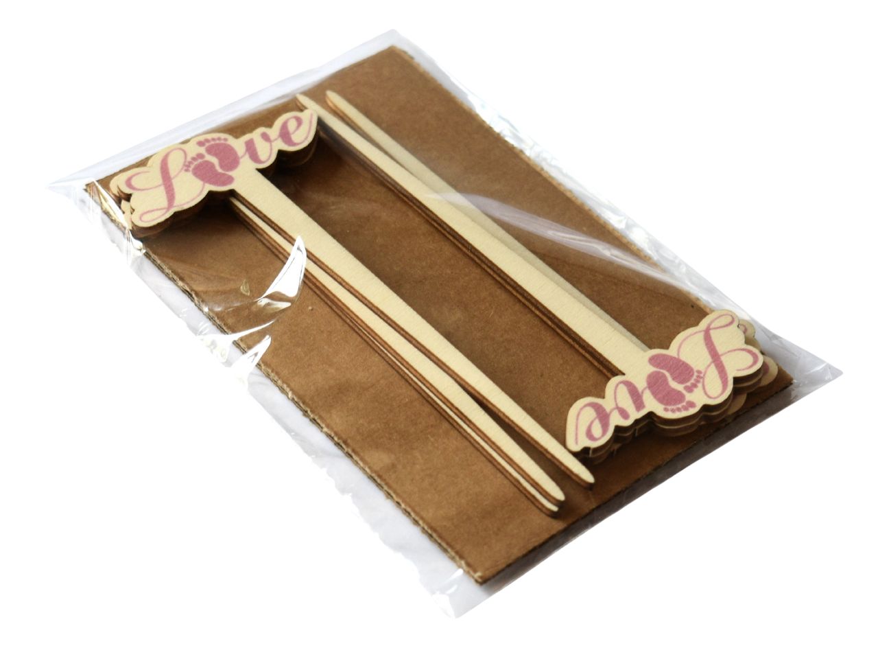 Pic nascita legno 3mm ST 101 la confezione contiene 6 pezzi