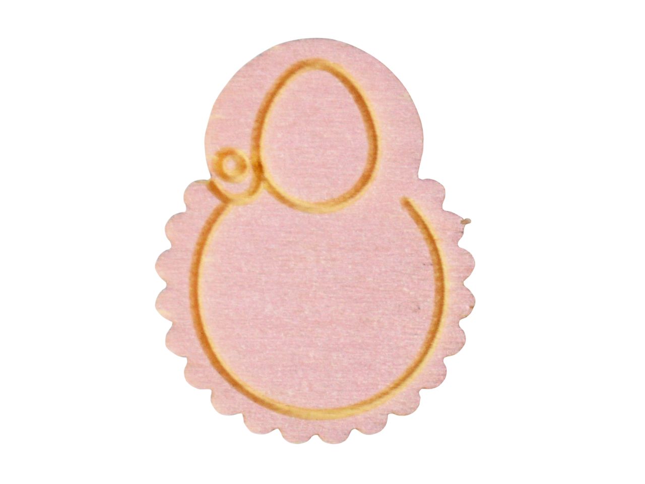 Formina legno 3mm ST bavaglia rosa la confezione contiene 12 pezzi