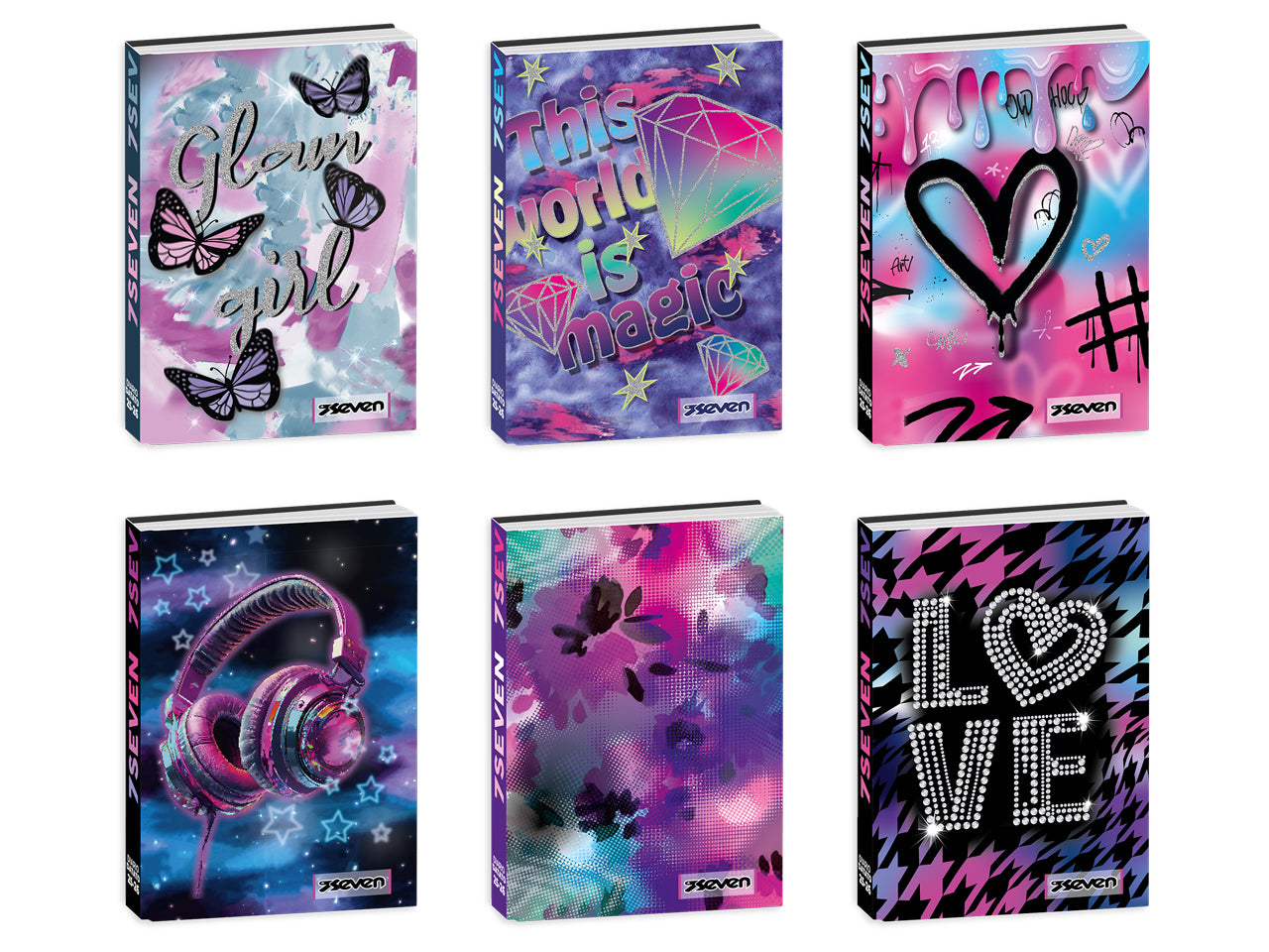 Diario pocket 12m seven datato cartotecnica girl