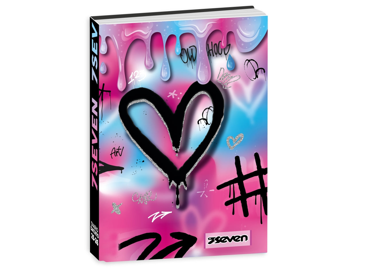 Diario pocket 12m seven datato cartotecnica girl