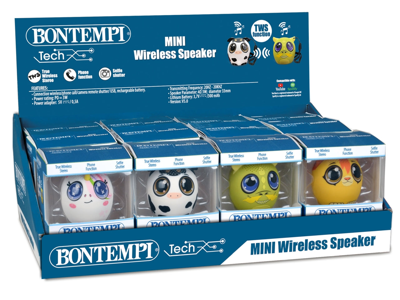 Mini-speaker animali assortiti