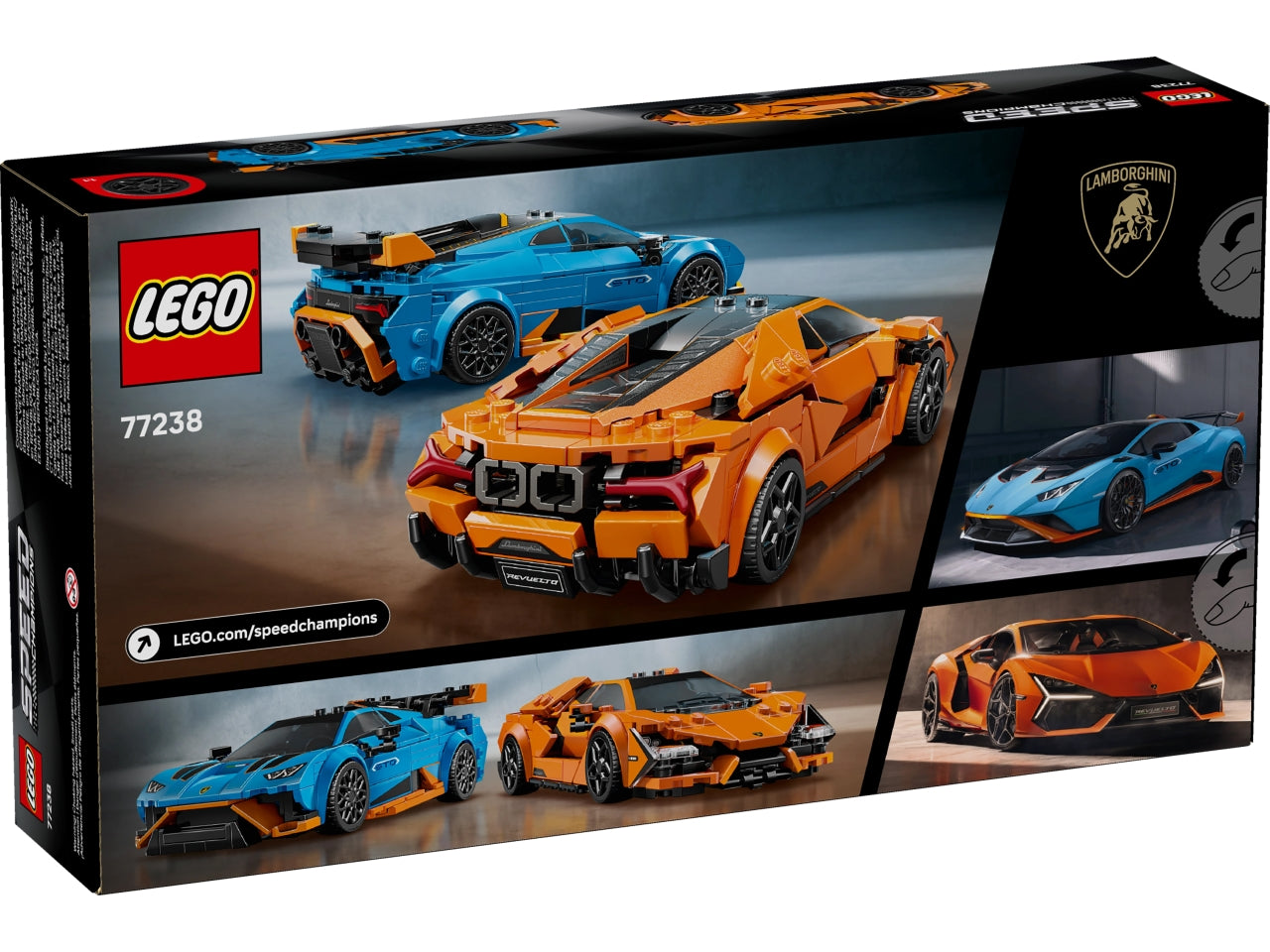 LEGO Lamborghini Revuelto e Huracán STO
