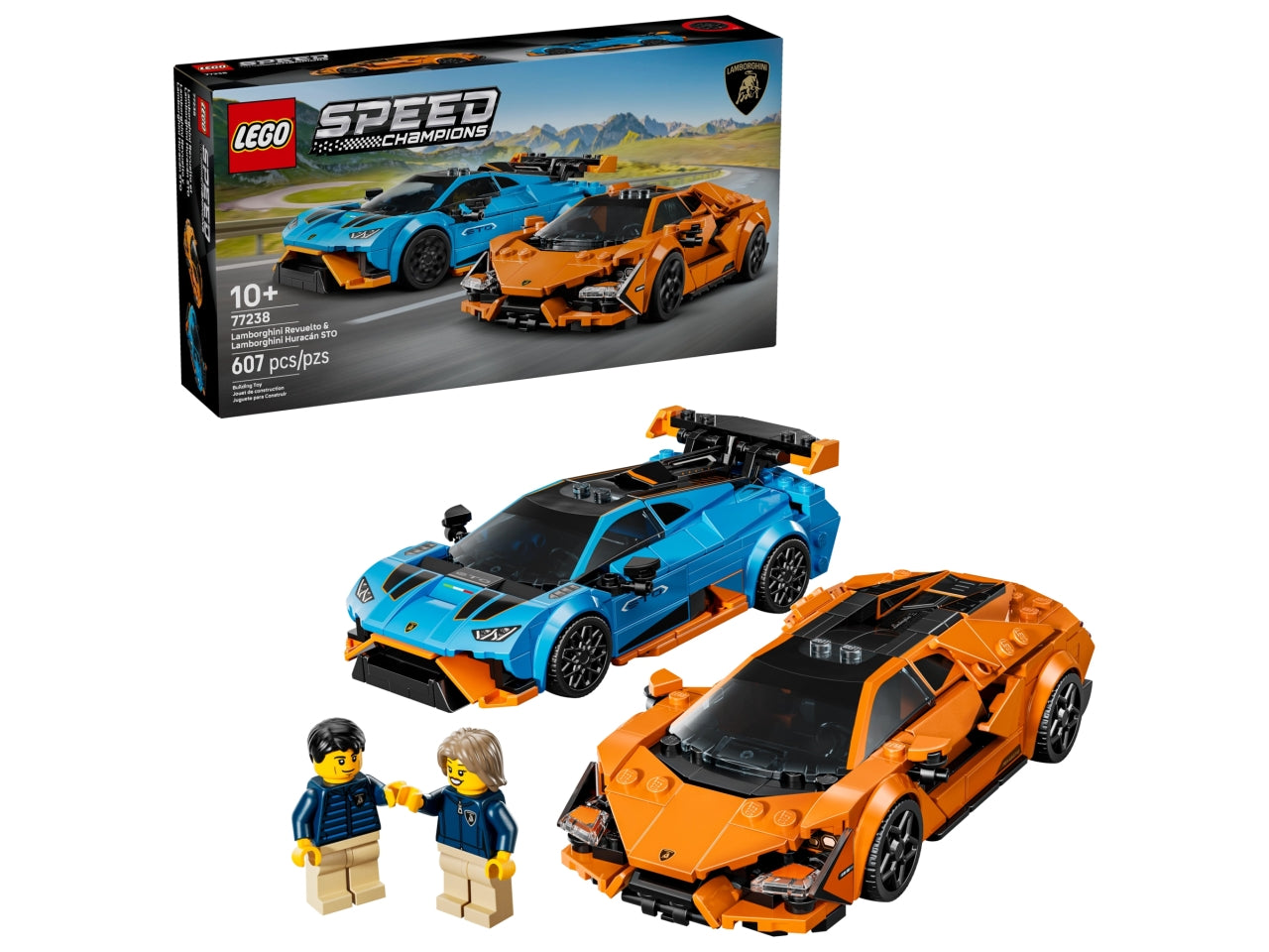 LEGO Lamborghini Revuelto e Huracán STO