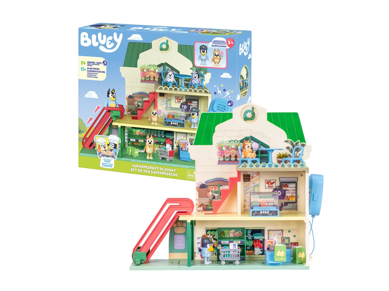 Bluey lpc supermercato 44x38x14cm modelli assortiti