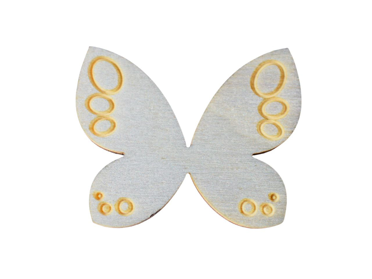 Formina legno 3mm a forma di farfalla di colore celeste la confezione contiene 20 pezzi