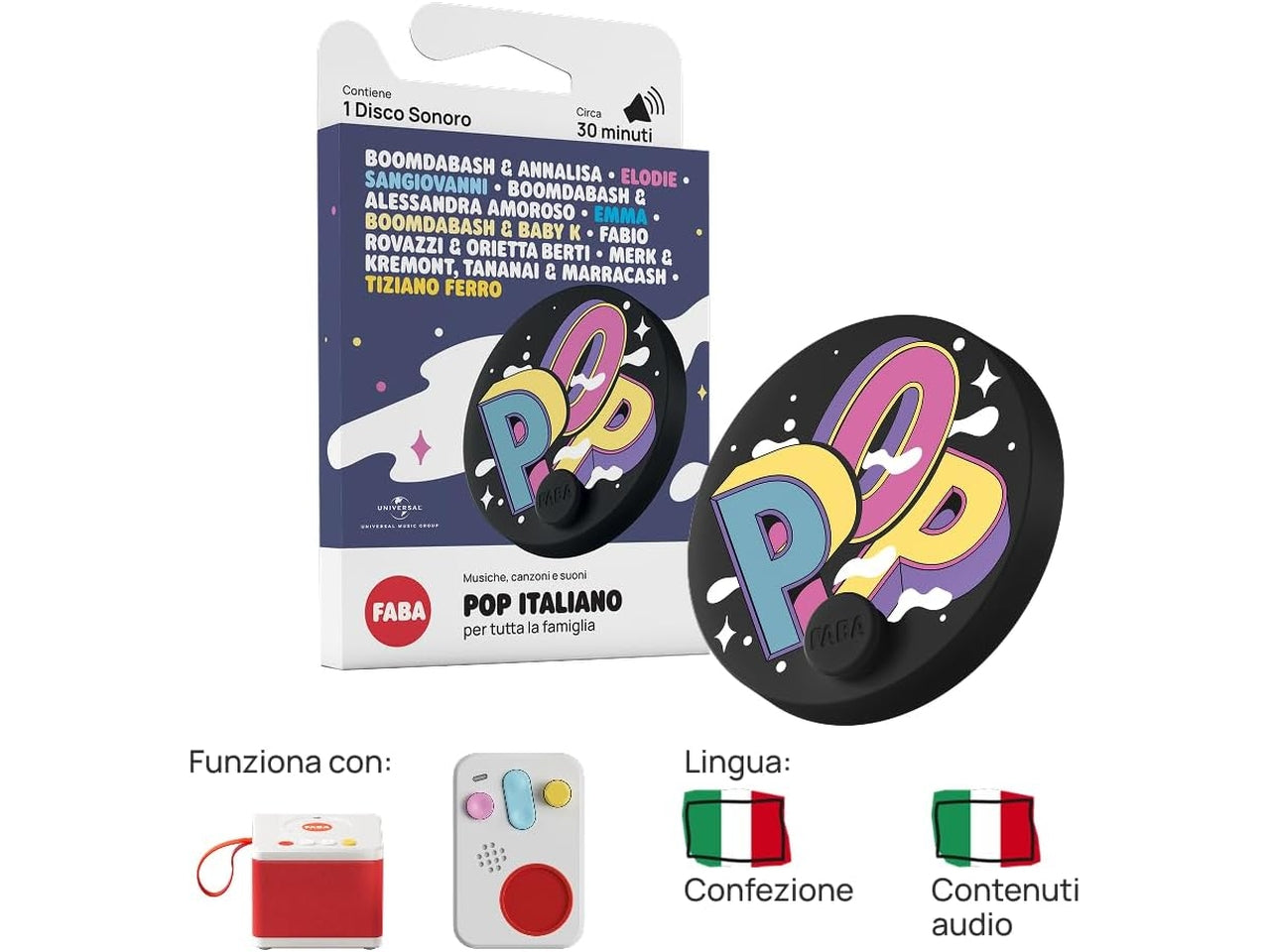 Disco sonoro pop italiano per tutta la famiglia