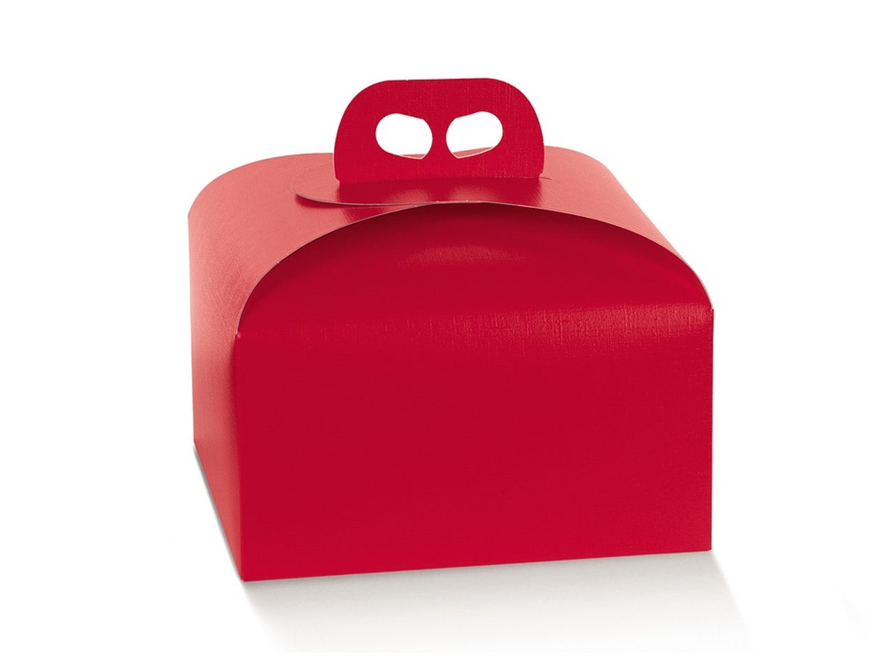 Fibra rosso portapanettone 24,5x24,5x13cm