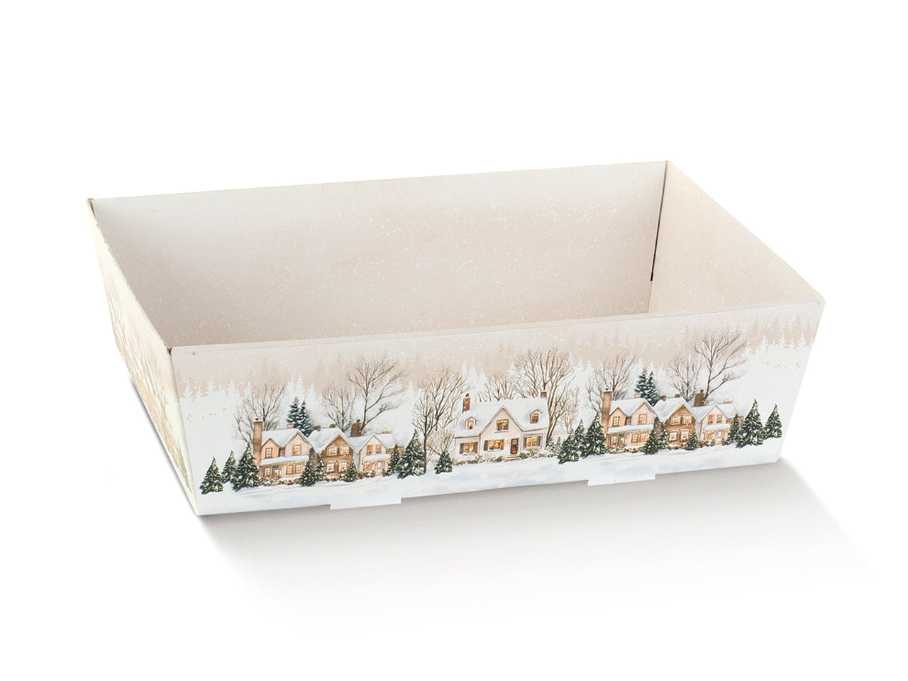 Christmas village vassoio conico 40x30x11,5cm