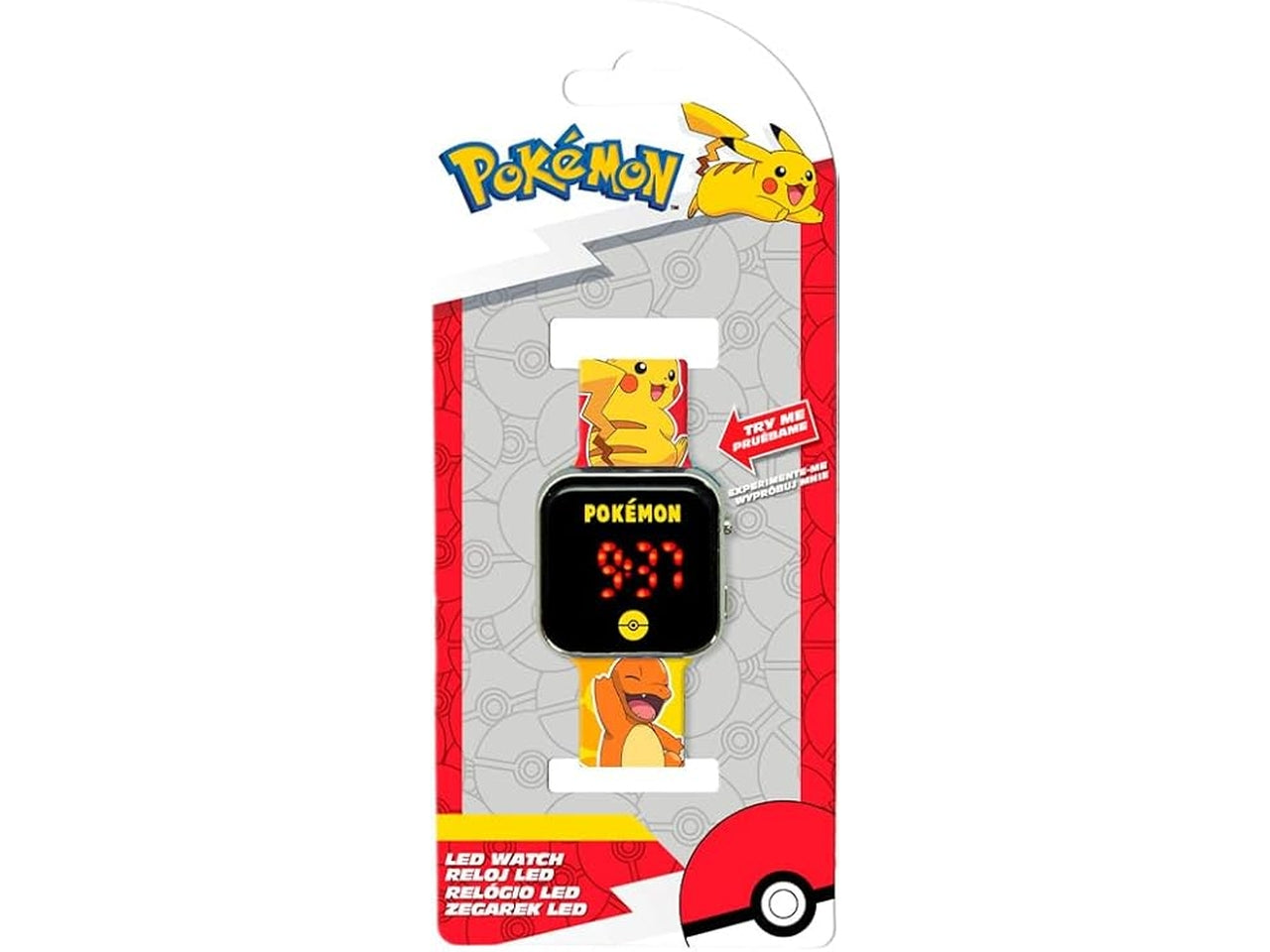 Pokemon orologio led 6x8