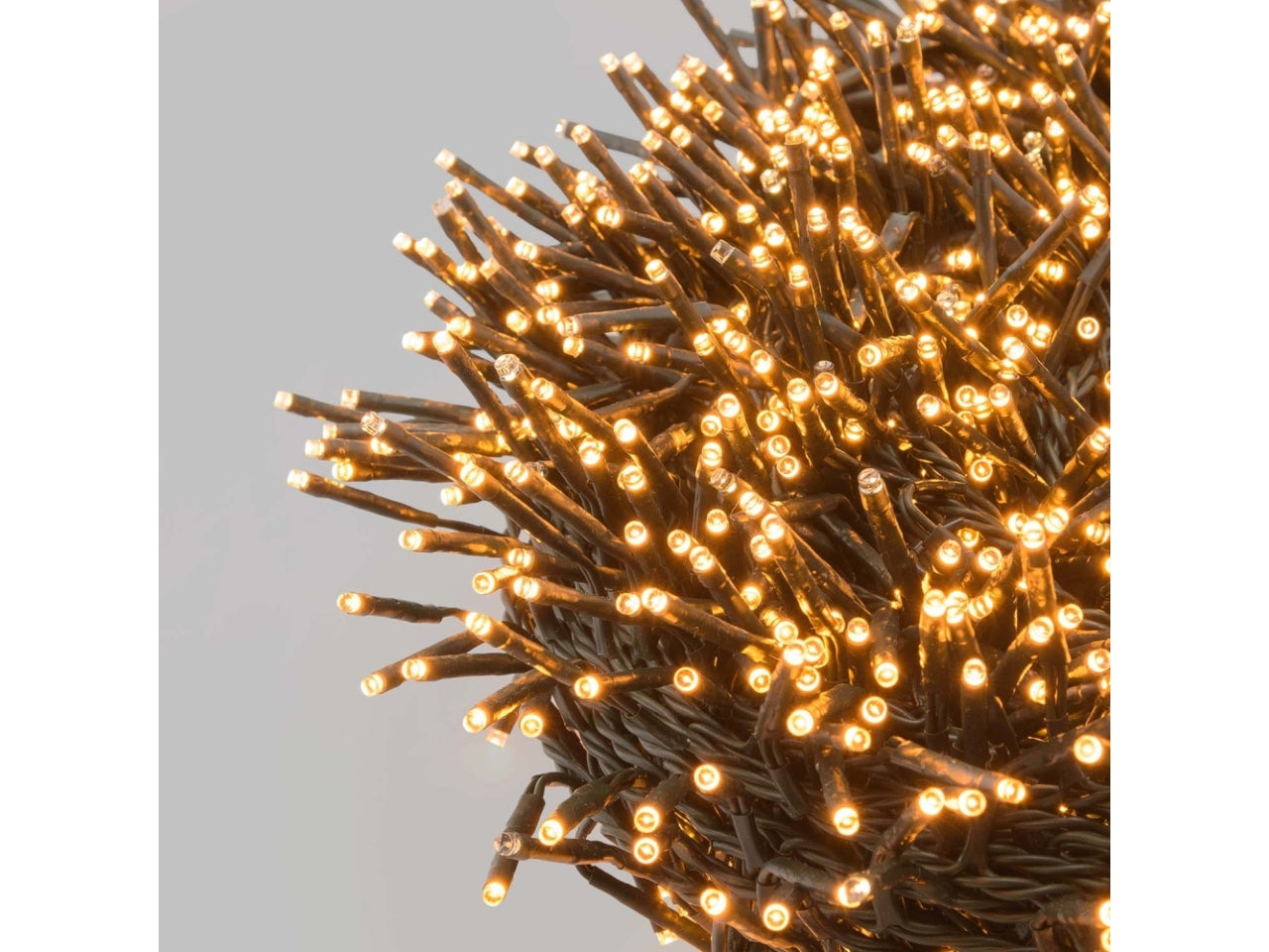 Catena luminosa 1000 microled bianco traditional e gioco di luce automatico flashled diamond bianco caldo, filo verde 4+15mt per uso interno/esterno IP44