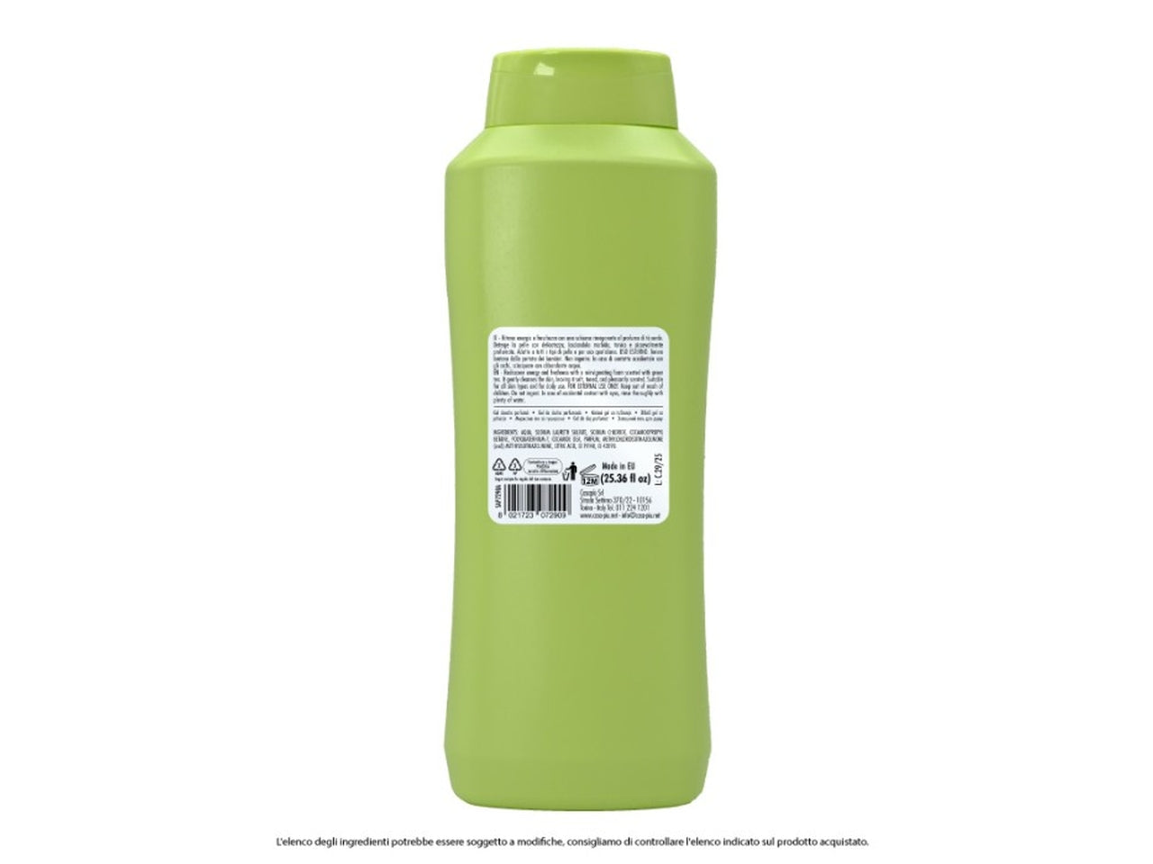 Bagnoschiuma 750ml te verde