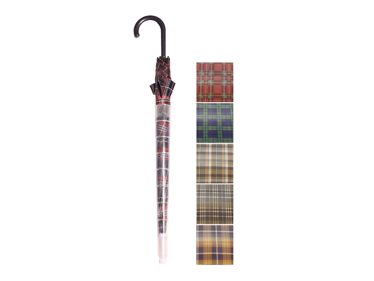 Ombrello Nylon auto scozzese con bicchiere