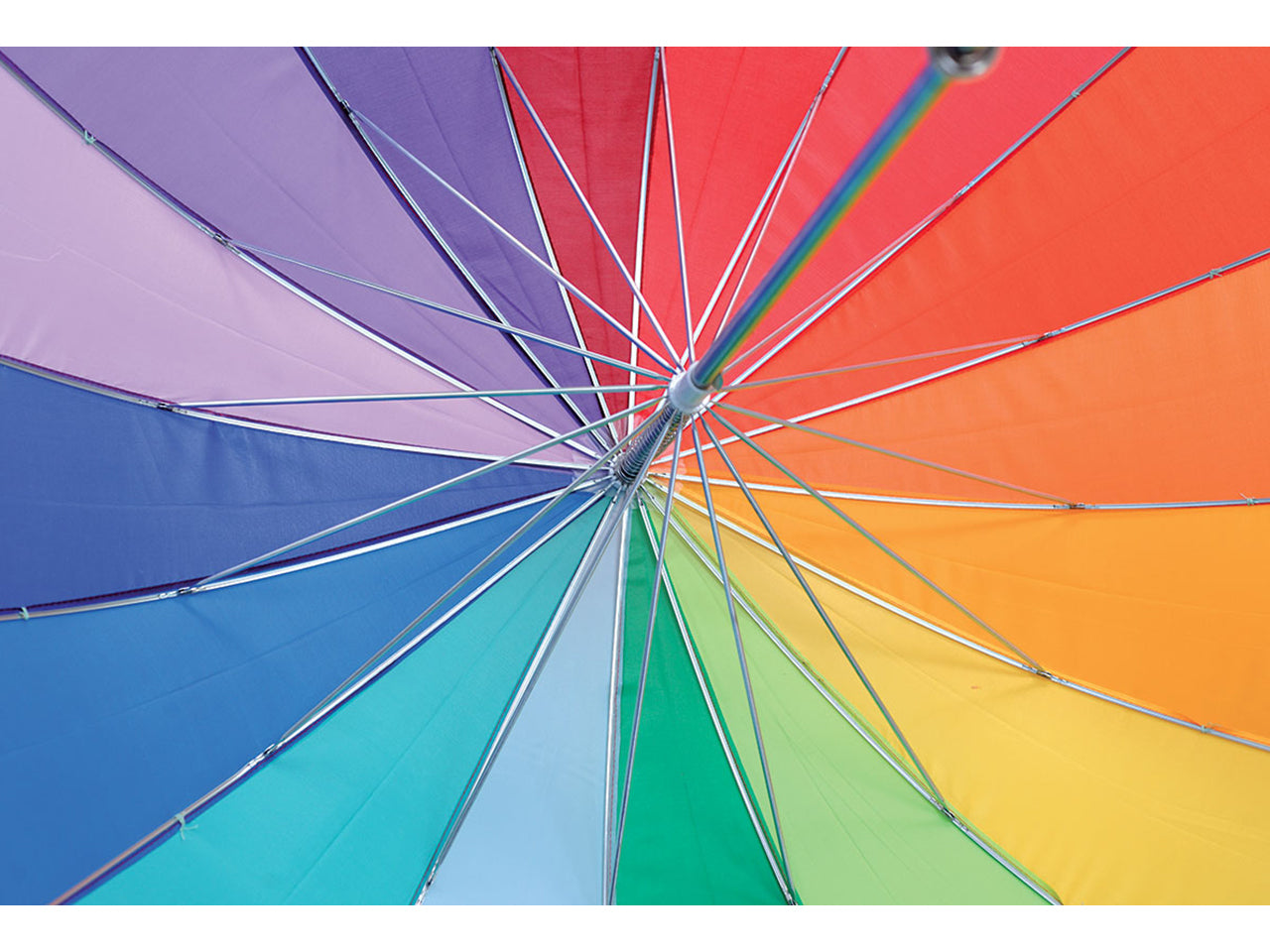 Ombrello Nylon 16k anti vento arcobaleno