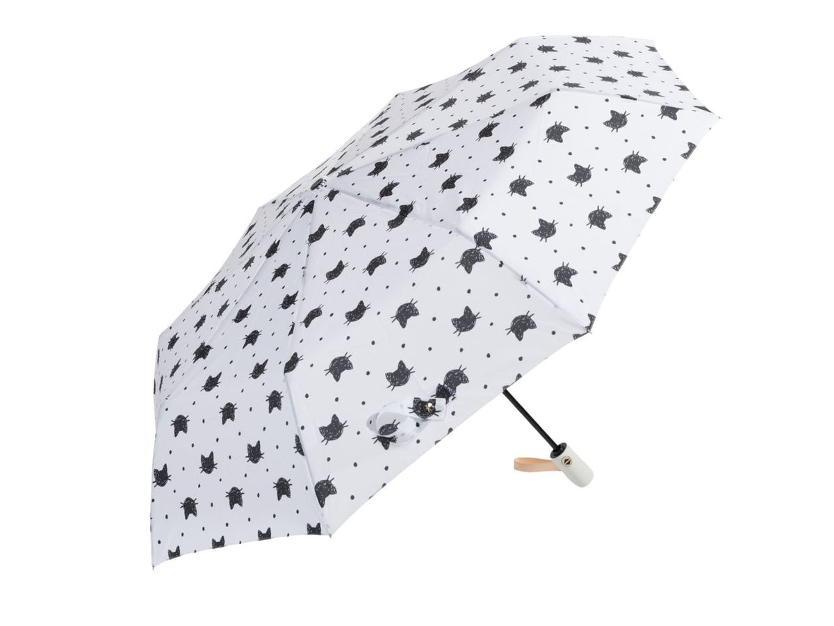 Ombrello Pongee AeC anti vento bianco/nero $