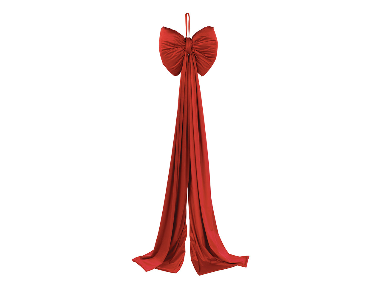 Fiocco velluto con coda 44xh.210cm rosso